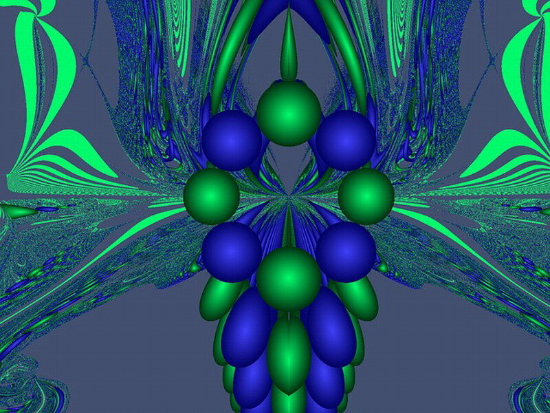 Fractal Abstract Pattern — Green, Hypnotic