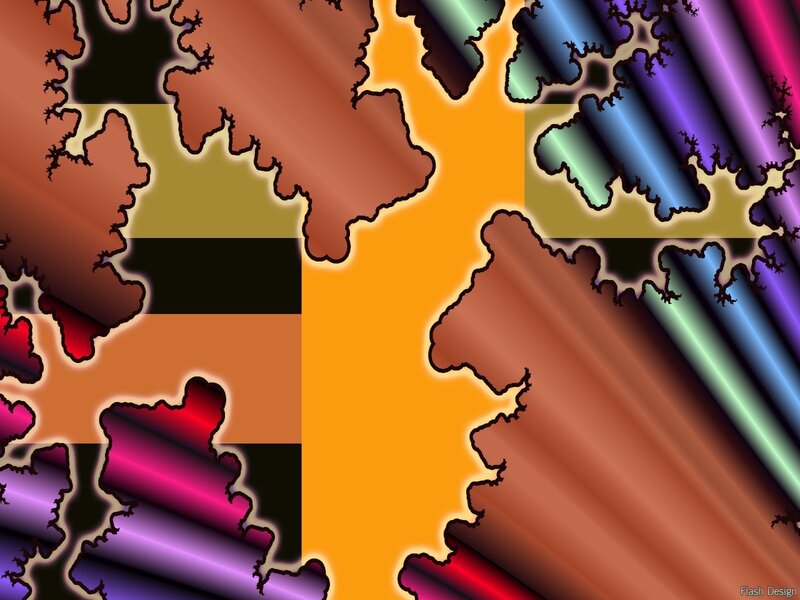 Fractal Abstract Pattern — Orange, Vibrant