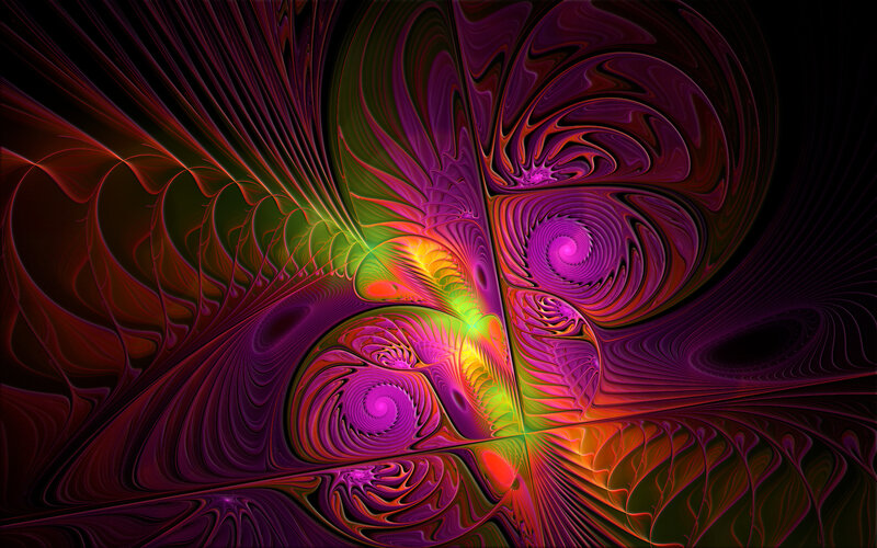 Fractal Abstract Pattern — Purple, Hypnotic, Digital Art