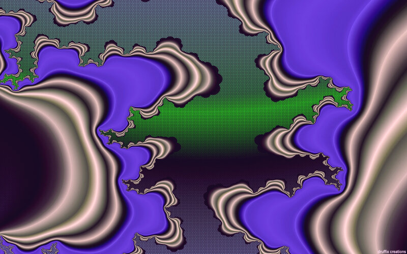 Fractal Abstract Pattern — Purple, Hypnotic, Green