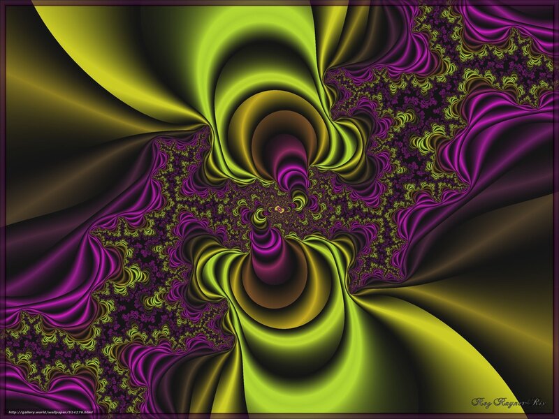 Fractal Abstract Pattern — Purple, Hypnotic