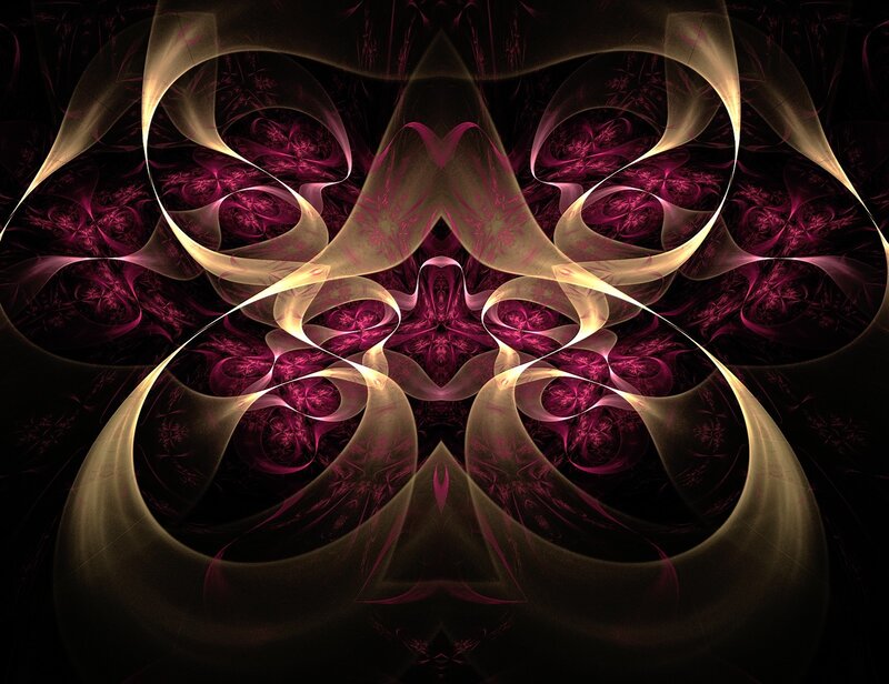 Fractal Abstract Pattern — Purple, Mystical, Digital Art