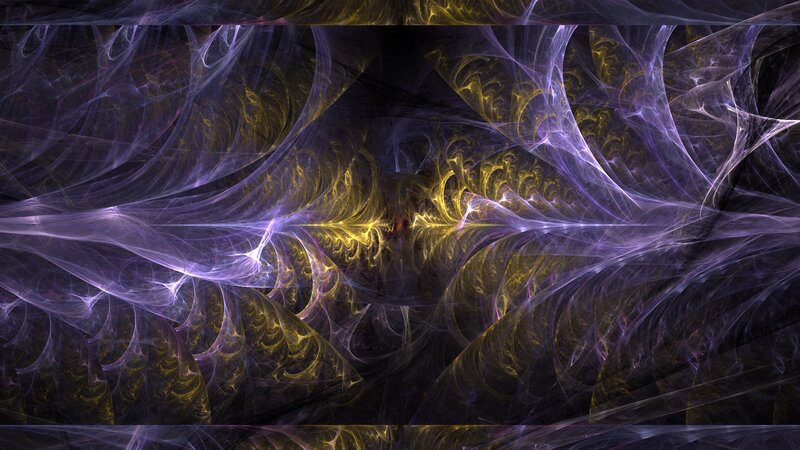 Fractal Abstract Pattern — Purple, Mystical, Yellow