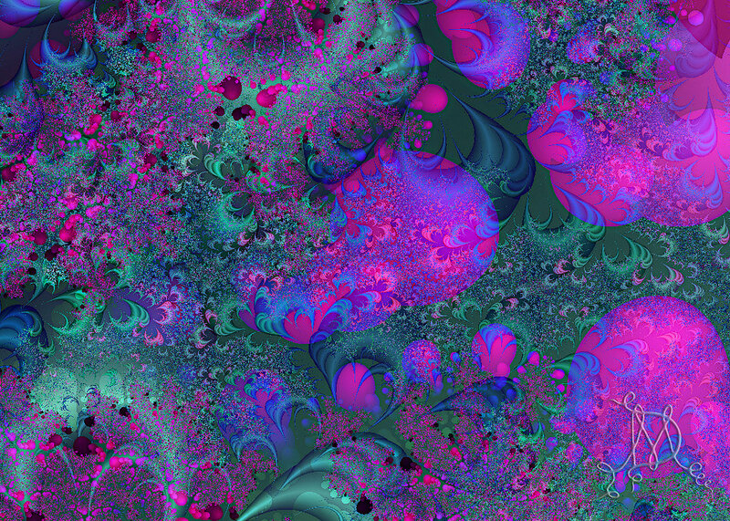 Fractal Abstract Pattern — Purple, Vibrant