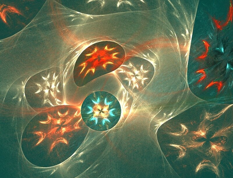 Fractal Abstract Pattern — Teal