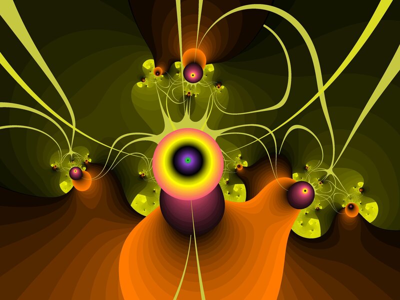 Fractal Abstract Pattern — Yellow