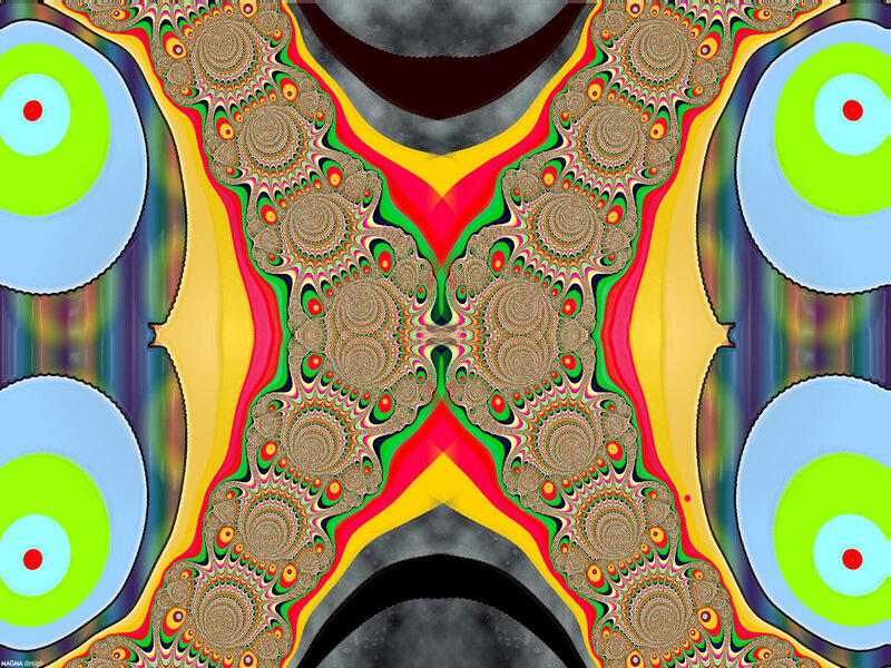 Fractal Abstract Pattern — Yellow, Vibrant