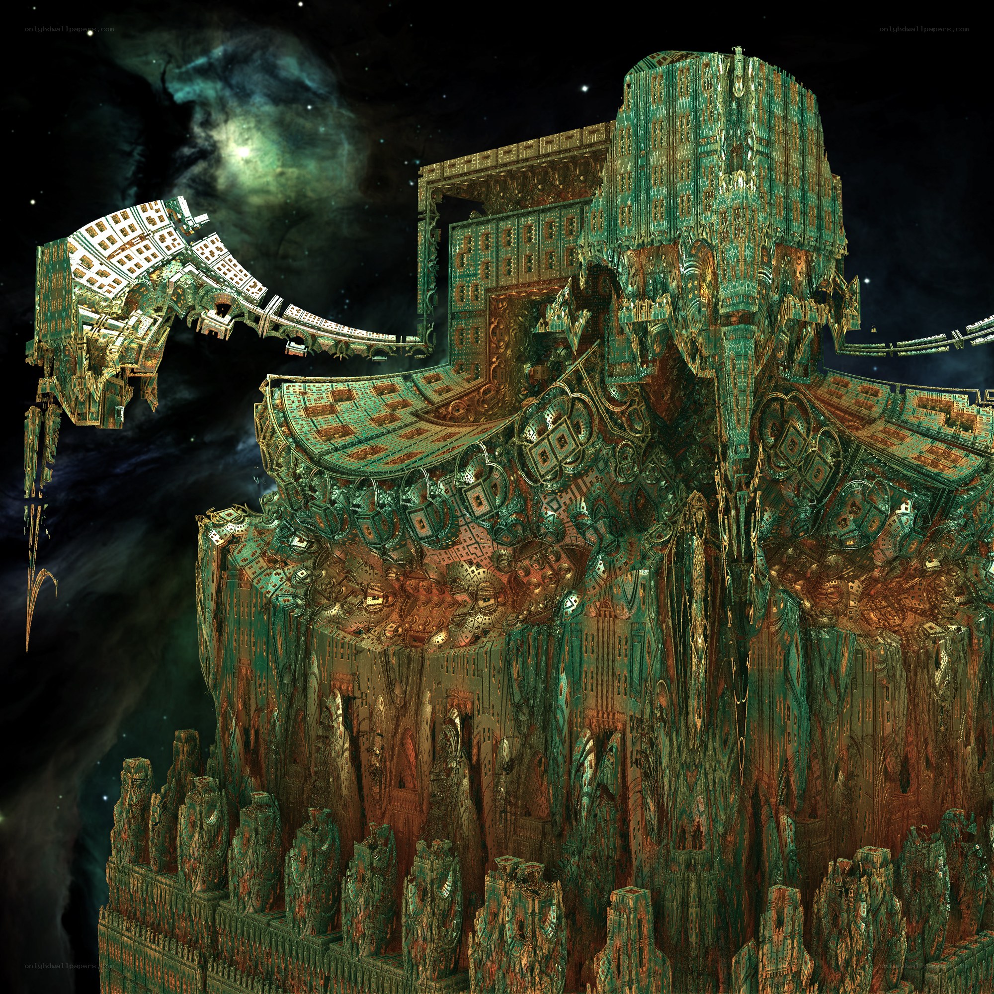 fractal alien cityscape