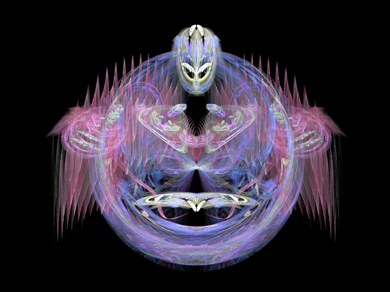 Fractal Alien Figure — Purple