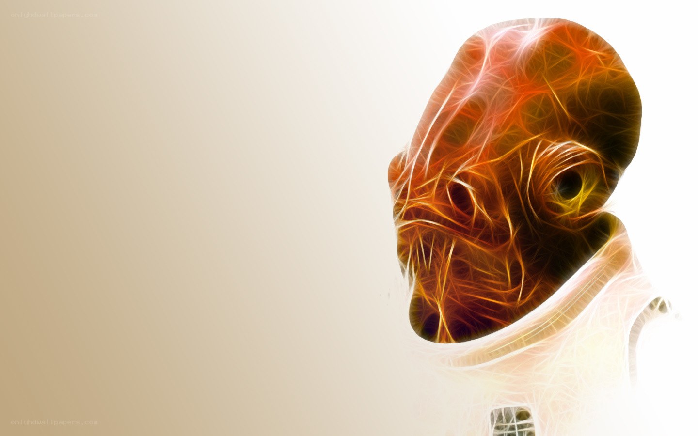 fractal alien head portrait