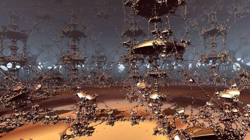 Fractal Alien Landscape — Brown