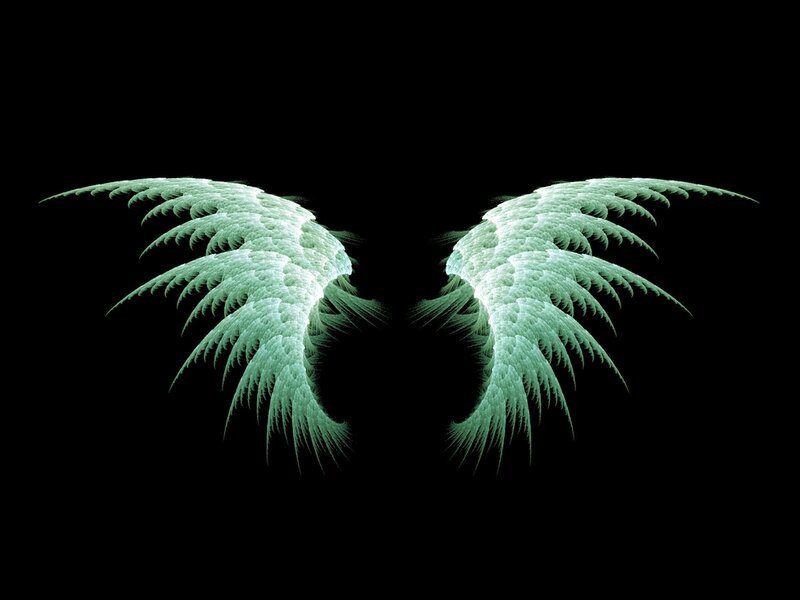 Fractal Angel Wings — Green