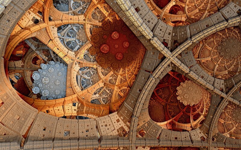 Fractal architectural ceiling