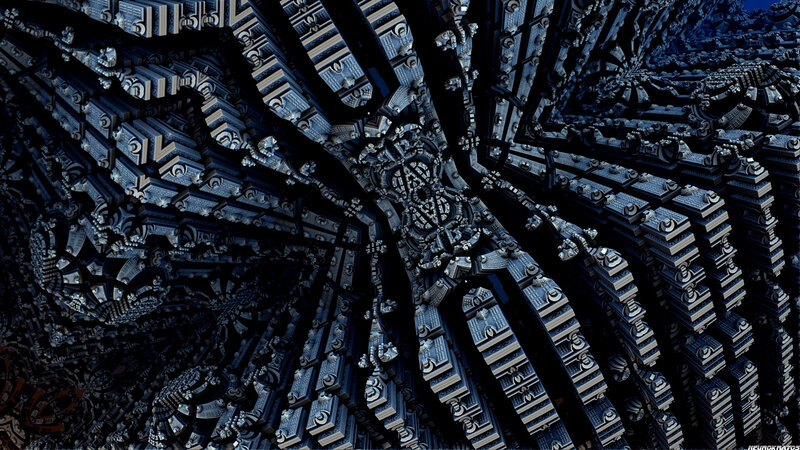 Fractal Architectural Structure — Blue