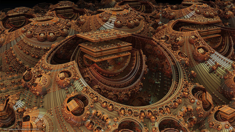 Fractal Architectural Structure — Brown, Complex