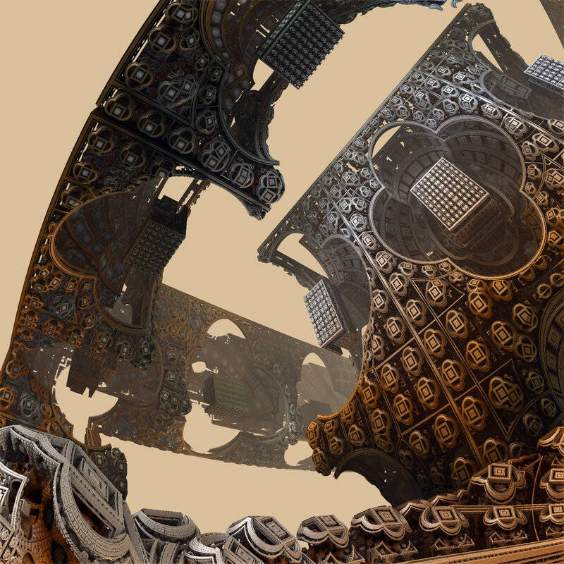 Fractal Architectural Structure — Brown, Dramatic