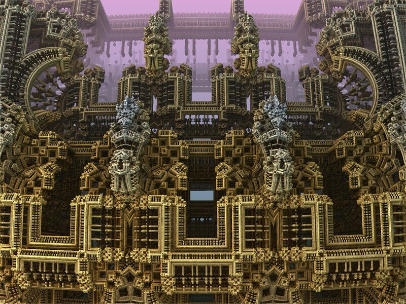 Fractal Architectural Structure — Gold