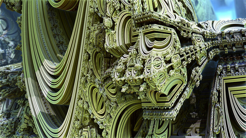 Fractal Architectural Structure — Green, Complex