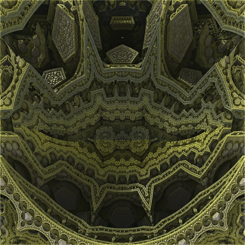 Fractal Architectural Structure — Yellow