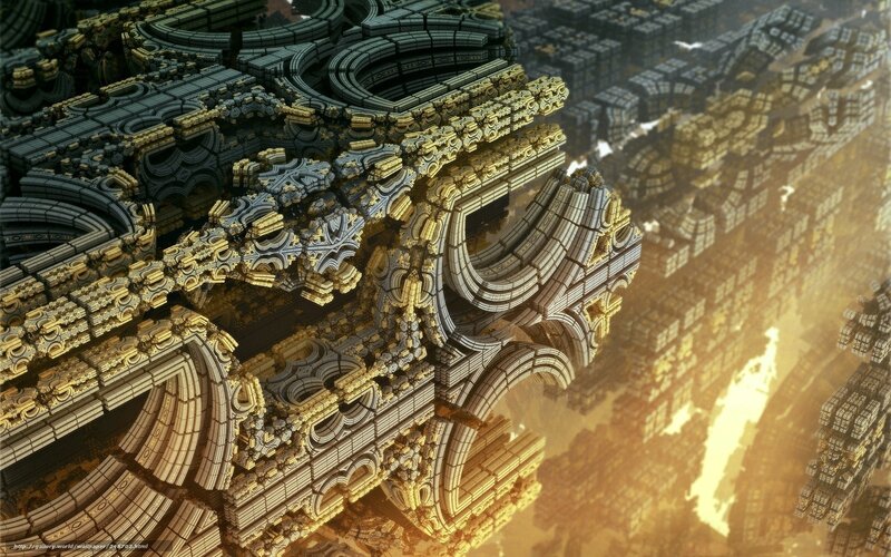 Fractal Architecture Structure — Gold