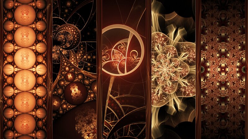 Fractal Art Panels — Brown