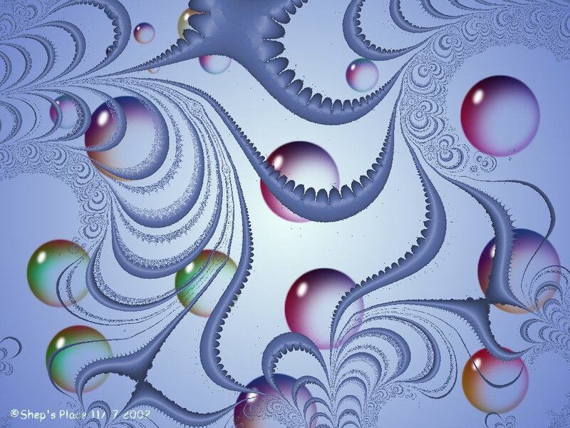 Fractal art with bubbles