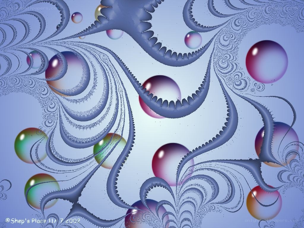 Fractal art with bubbles