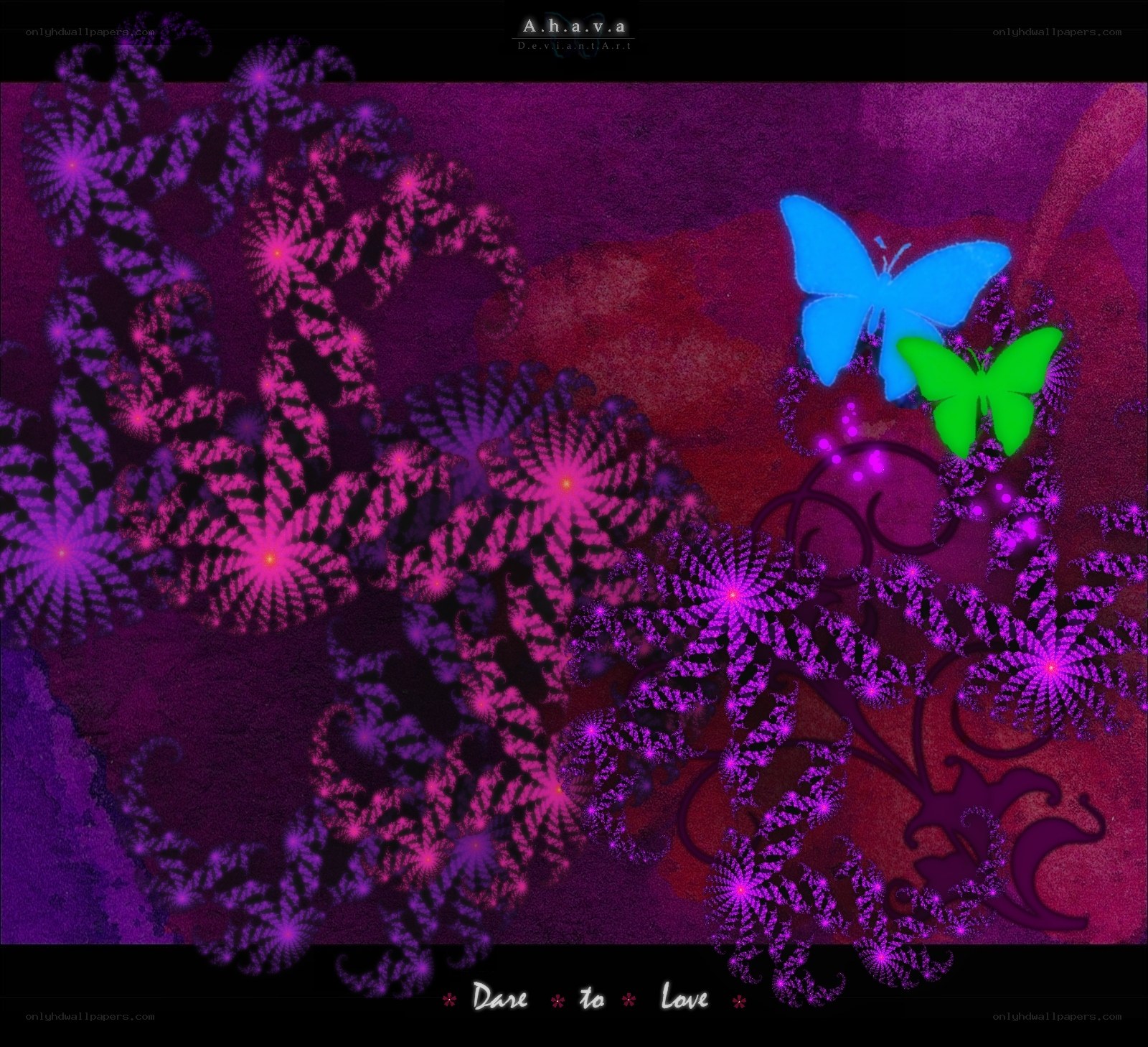 Fractal art with butterflies