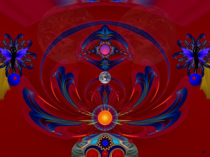 Fractal Art with Celestial Bodies