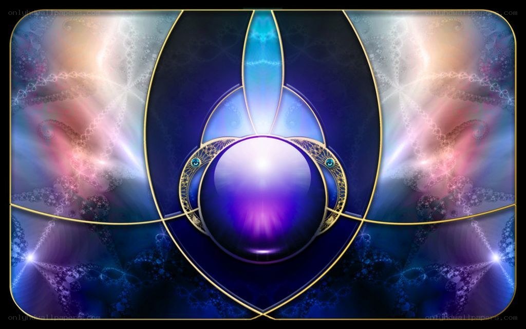 fractal art with central orb