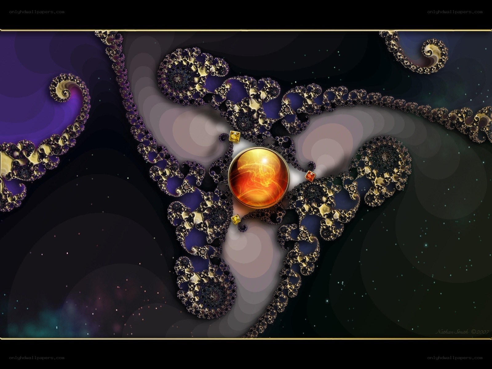 Fractal Art with Central Sphere