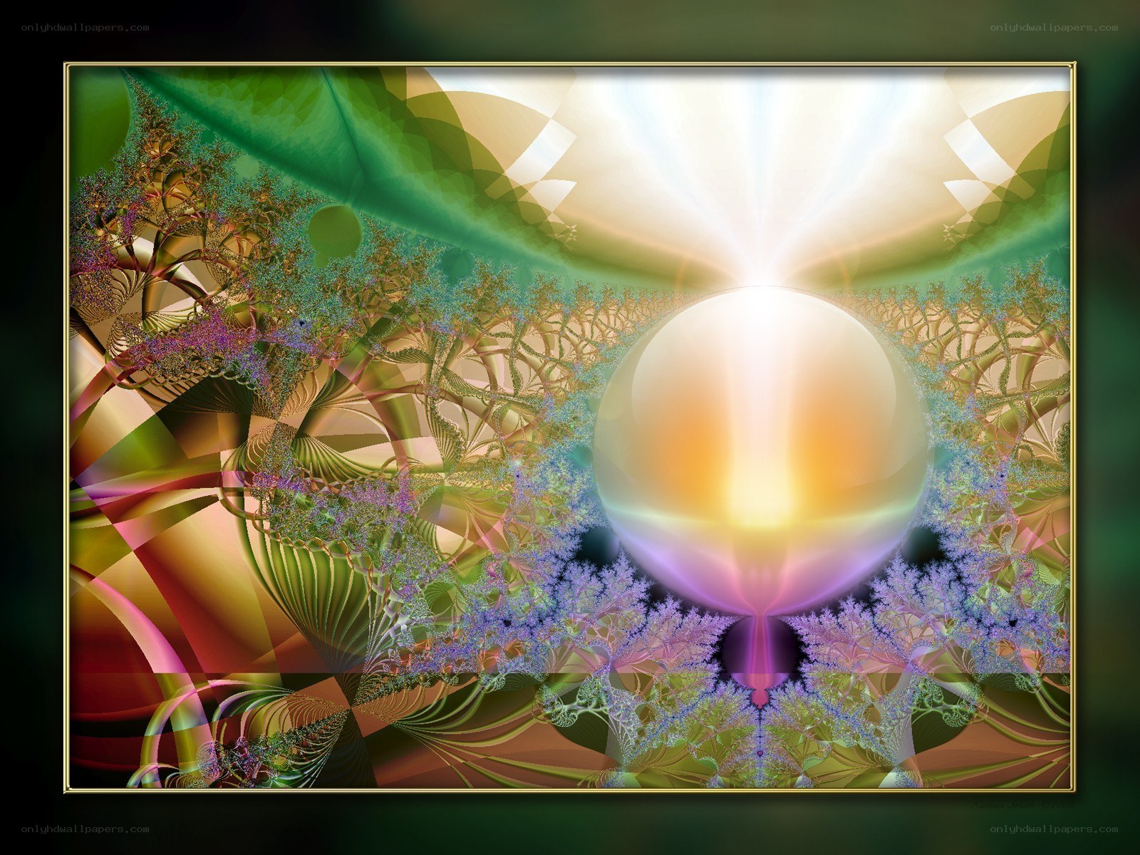 Fractal Art with Central Sphere