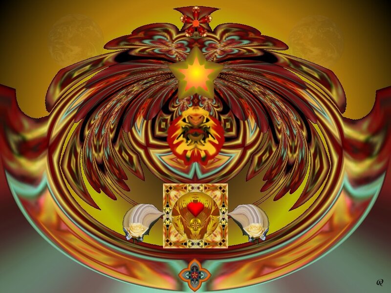 Fractal art with central star