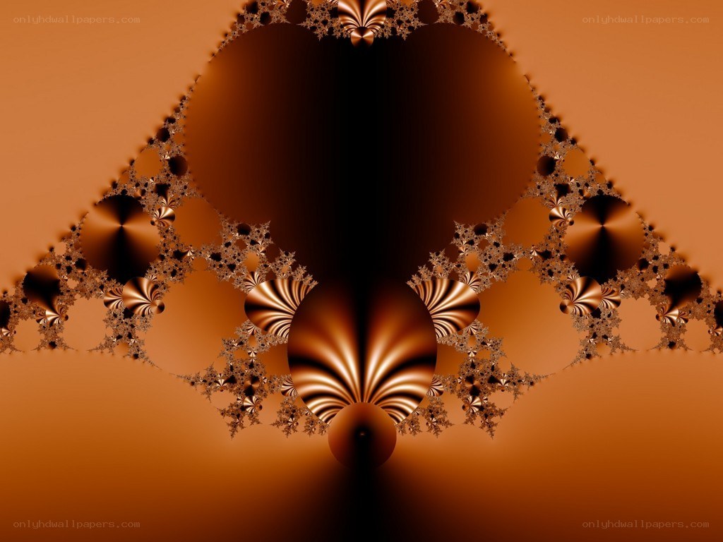 fractal art with copper tones