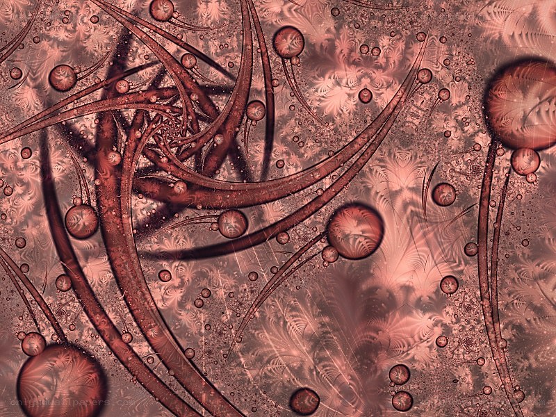 Fractal art with copper tones