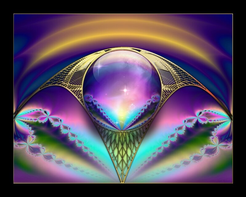Fractal Art with Crystal Sphere