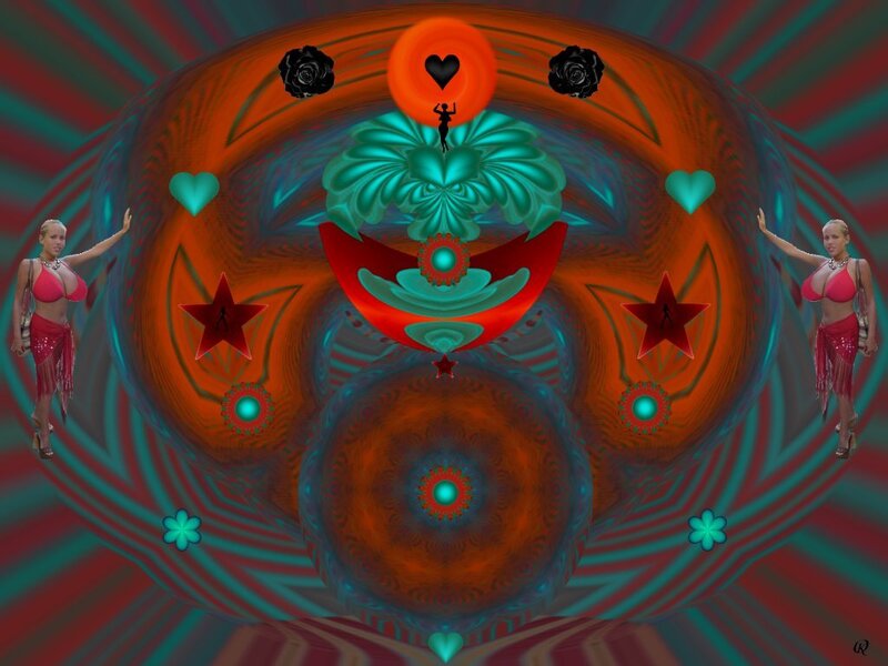 fractal art with dancers