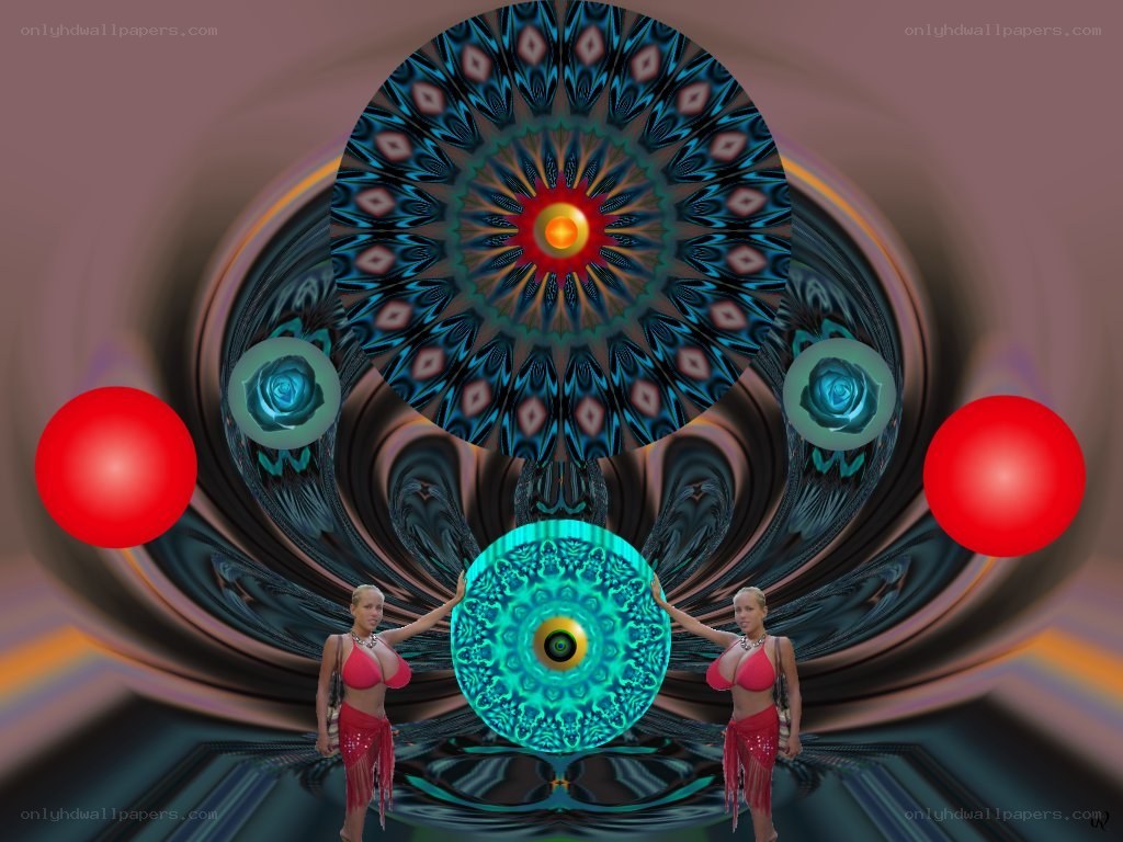 fractal art with dancers