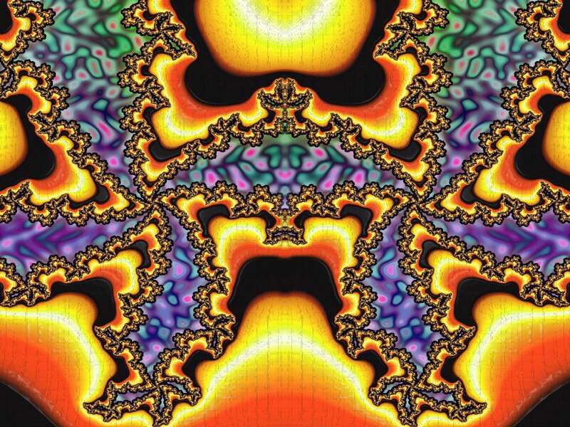 fractal art with fiery patterns