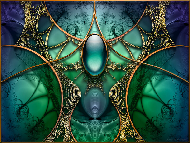 Fractal Art with Gemstone