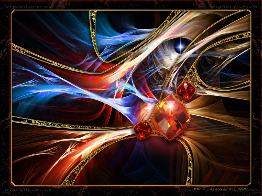 Fractal Art with Gemstones