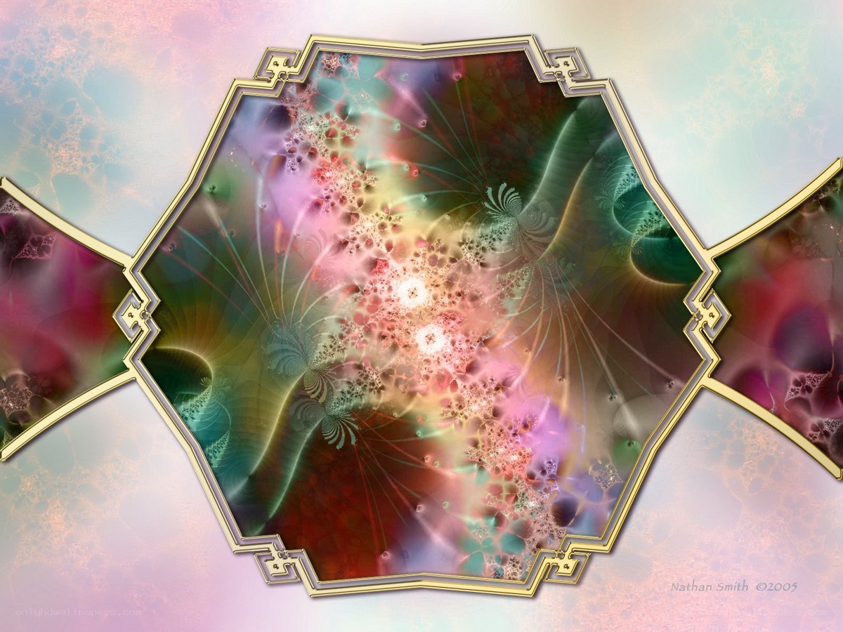 Fractal Art with Geometric Frame