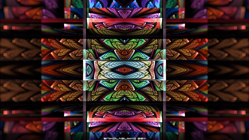 Fractal art with geometric patterns