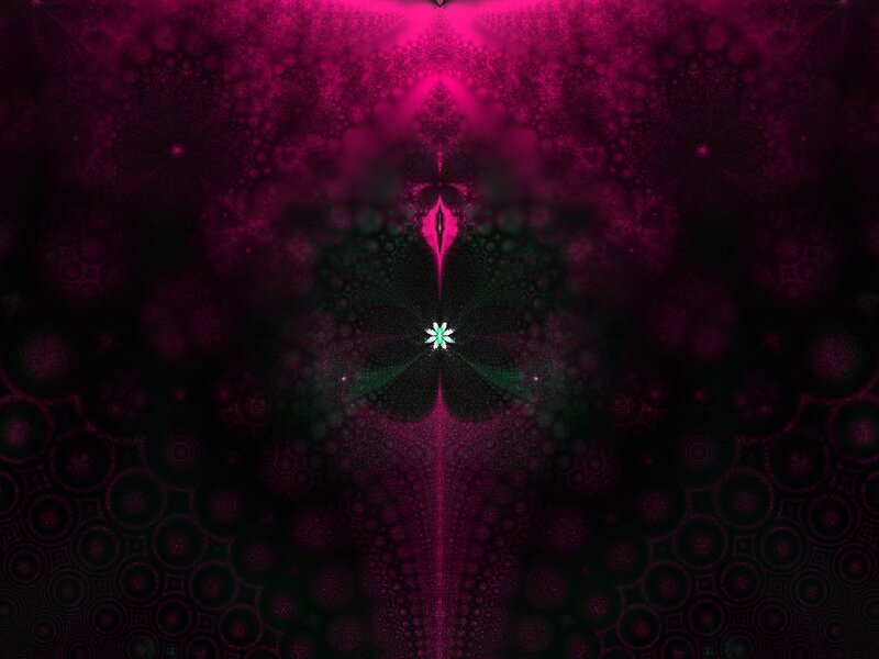 fractal art with glowing center