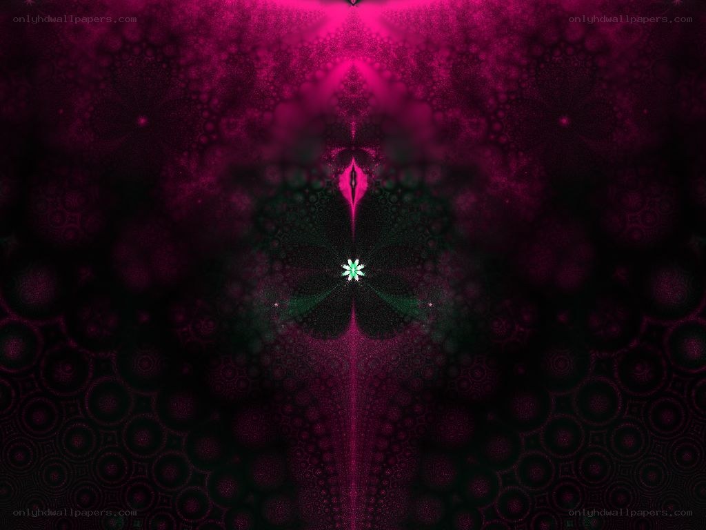 fractal art with glowing center