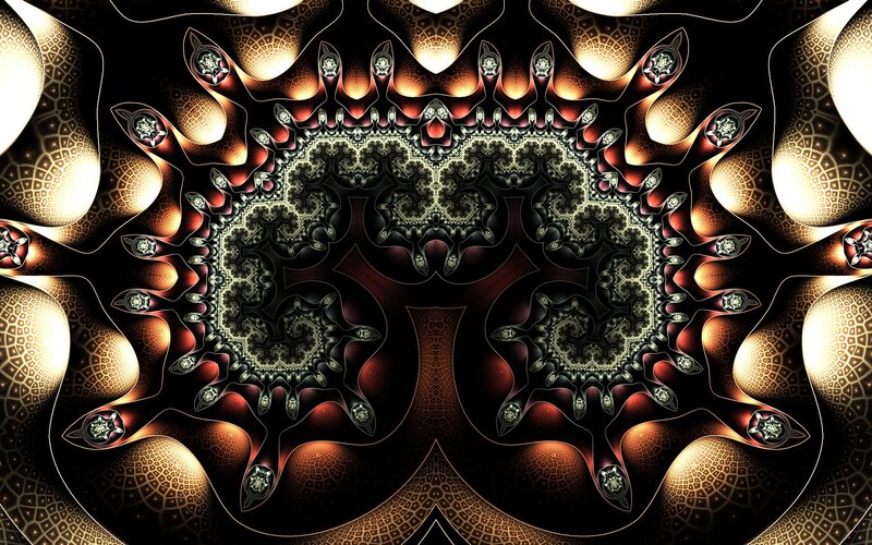 fractal art with glowing patterns