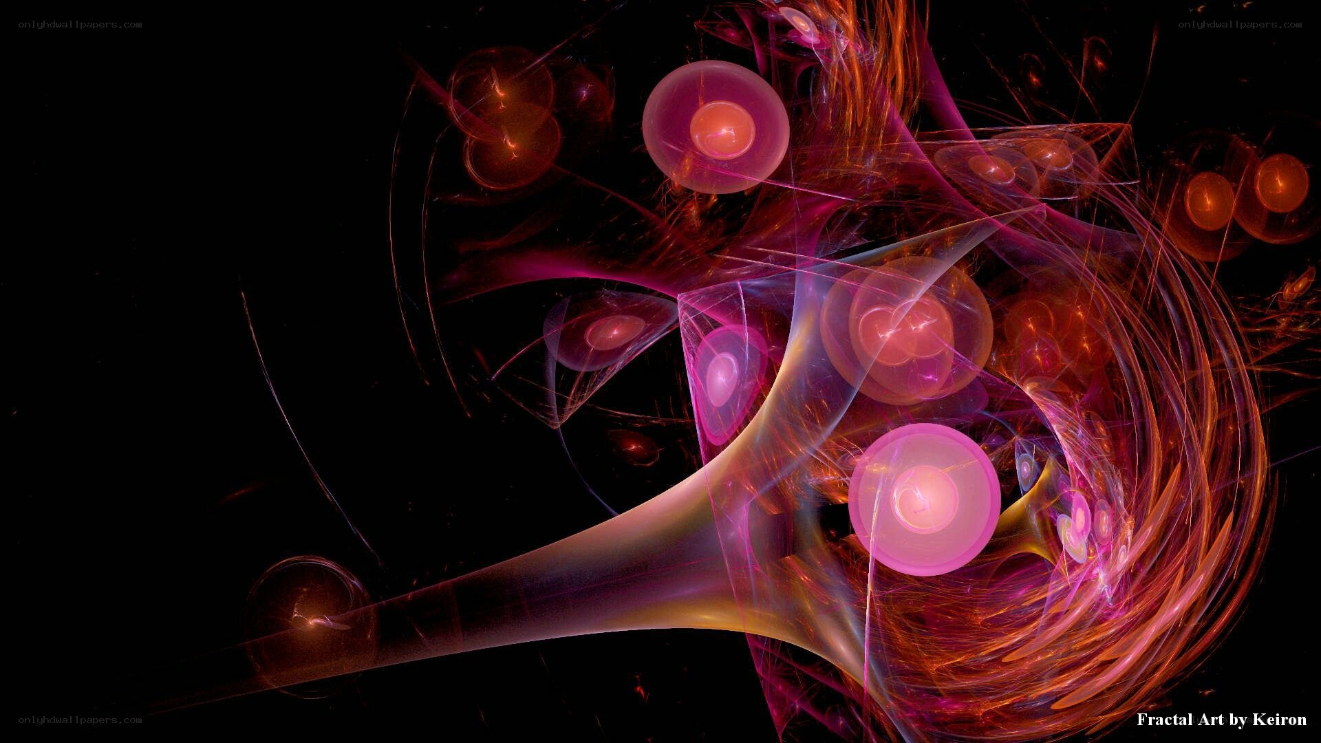 Fractal Art with Glowing Spheres