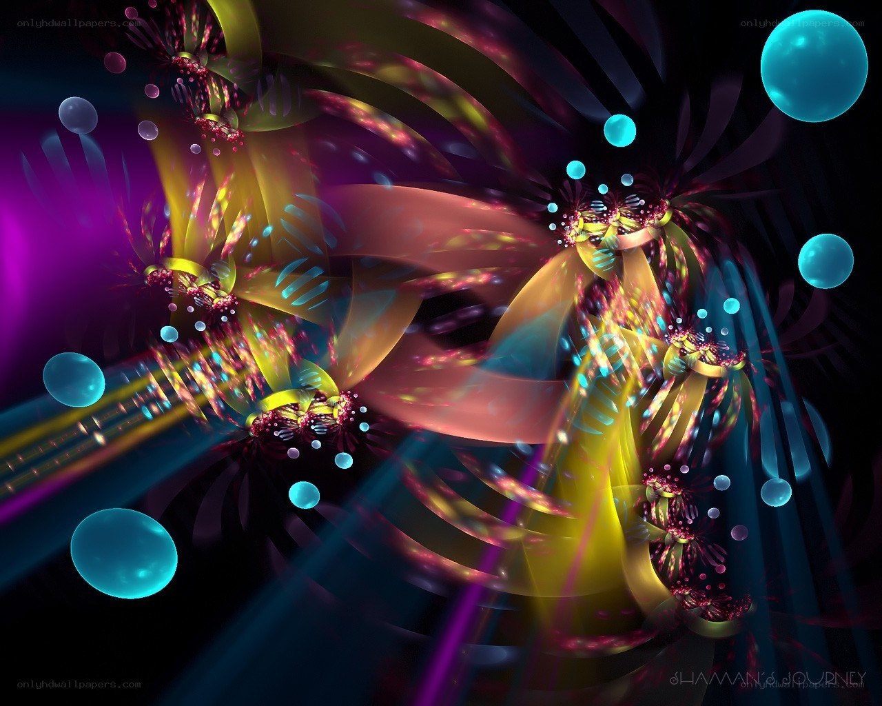 Fractal Art with Neon Lights