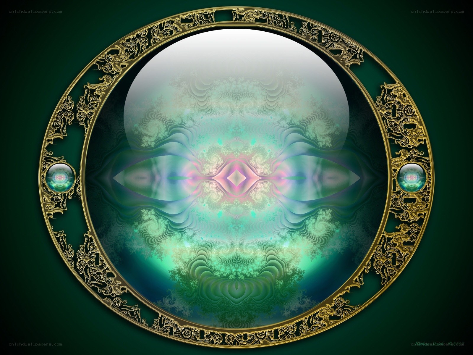 Fractal Art with Ornate Frame