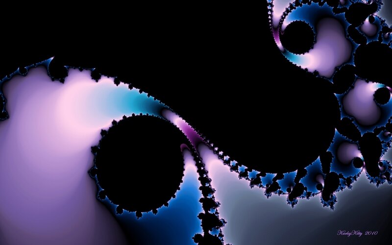 fractal art with purple and blue hues